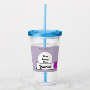 Vaso Acrílico Cinta violeta de Kenneth Yoncich