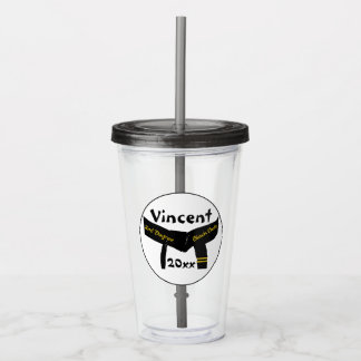 Vaso Acrílico Cinturón negro de segundo grado de artes marciales