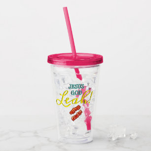 Vaso Acrílico Cita cómica de TV "Leah"