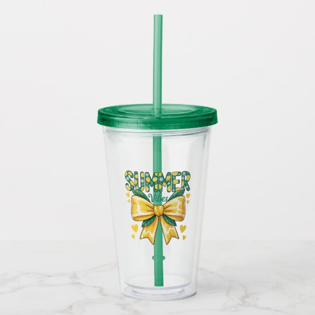 Vaso Acrílico Cita de Verano de Limón  (Anverso)