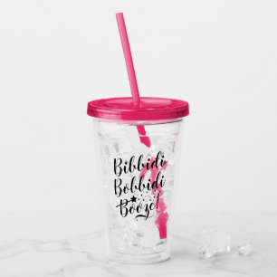 Vaso Acrílico Cita Divertida Bibbidi Bobbidi Bebida