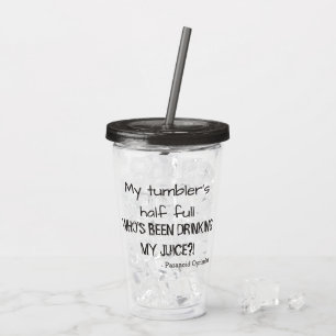 Vaso Acrílico Cita divertida paranoica optimista