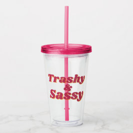Vaso Acrílico Cita graciosa y pegajosa rosa