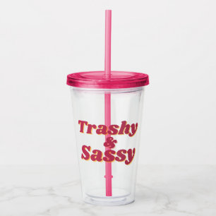 Vaso Acrílico Cita graciosa y pegajosa rosa