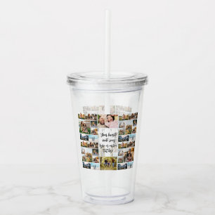 Vaso Acrílico Cita personalizada de 34 Personalizados de Collage