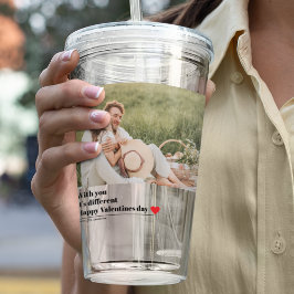 Vaso Acrílico Cita romántica de moda | Mejor regalo de Valentine