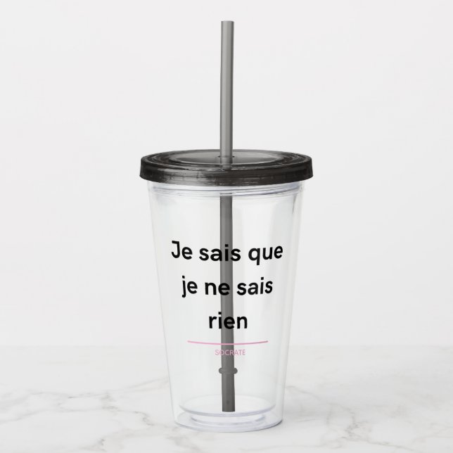 Vaso Acrílico Citation Socrate (Anverso)