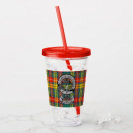 Vaso Acrílico Clan Buchanan Escudo Badge & Tartán