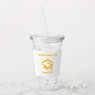 Vaso Acrílico Clase de graduación de 20?? WHTGLD personalizar añ