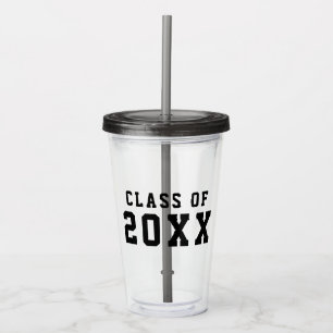 Vaso Acrílico Clase de Graduación de Variedad Simple del Año