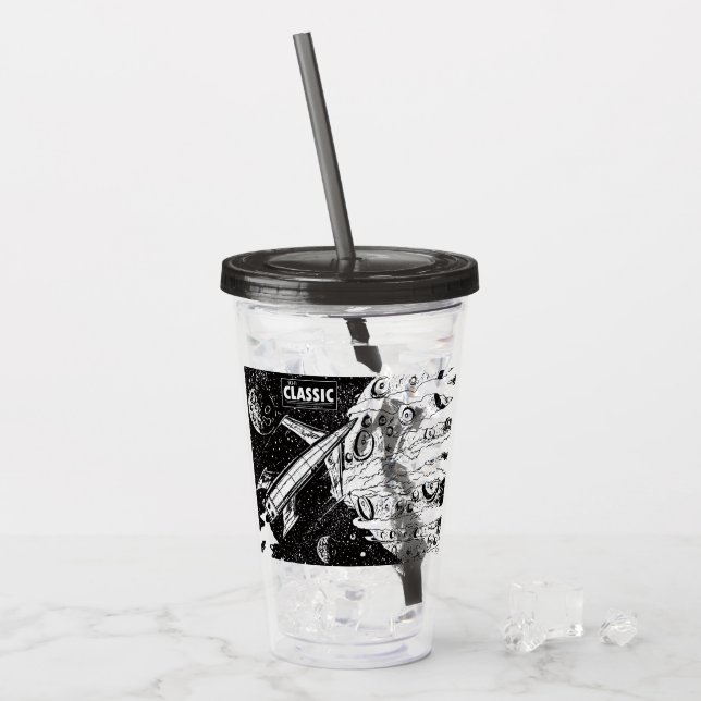 Vaso Acrílico Clásico de CIENCIA FICCIÓN (Anverso (hielo))