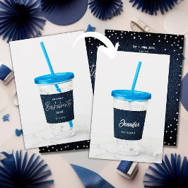Vaso Acrílico Classy Denim Diamonds Bachelorette Personalizada