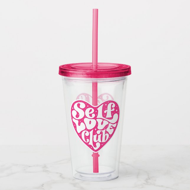 Vaso Acrílico Club de Amor Propio (Anverso)