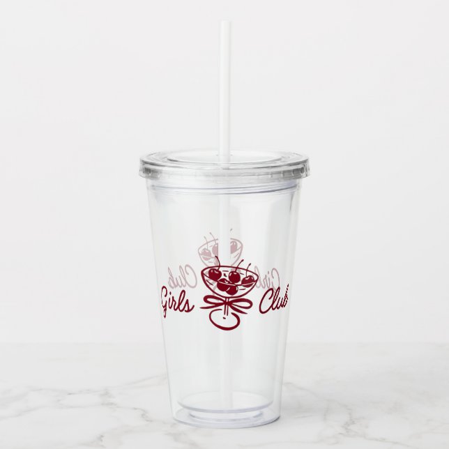 Vaso Acrílico Club de Chicas (Anverso)