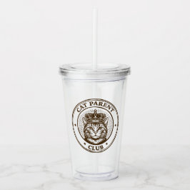 Vaso Acrílico Club de Padres de Gatos – Para Humanos Propietario