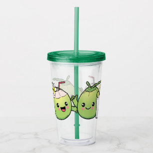 Vaso Acrílico Coconutos de corte