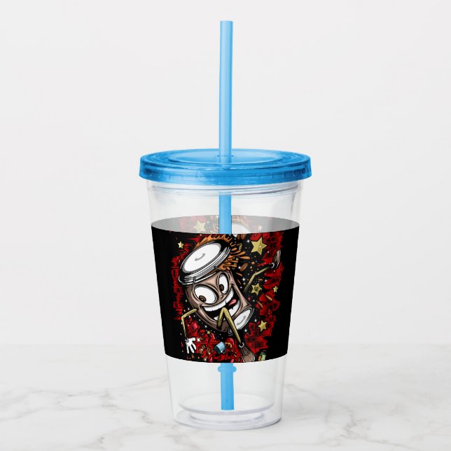 Vaso Acrílico Coffee Burst (Anverso)