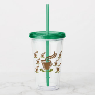 Vaso Acrílico Coffee Themed Tumbler