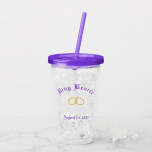 Vaso Acrílico Cojín elegante con violetas