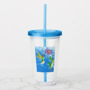Vaso Acrílico Colibrí: Estilizado
