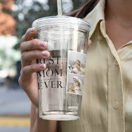 Vaso Acrílico Collage moderno foto mejor mamá feliz día de las m