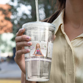 Vaso Acrílico Collage Photo Purple Mejor Regalo De Mamá Nunca