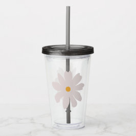 Vaso Acrílico color agua floral Tumbler acrílico