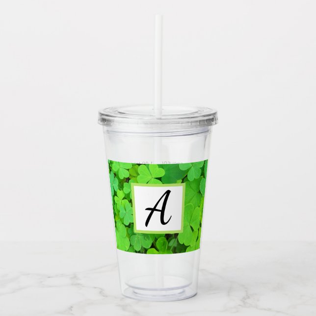 Vaso Acrílico Colores verdes foto prosperidad Biblia versus inic (Anverso)