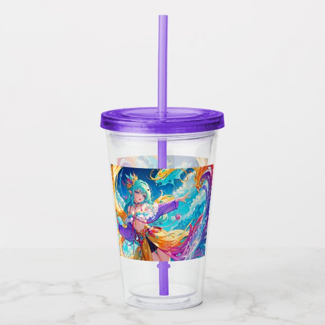 Vaso Acrílico Colorido/anime/personalizado (Anverso)