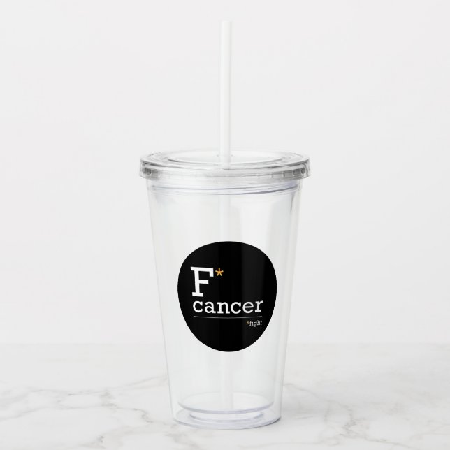 Vaso Acrílico combatir el tumblor de cáncer (Anverso)