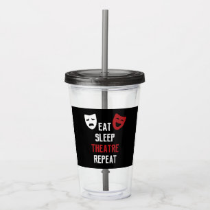 Vaso Acrílico Comer el teatro de sueño repetir regalo de teatro 