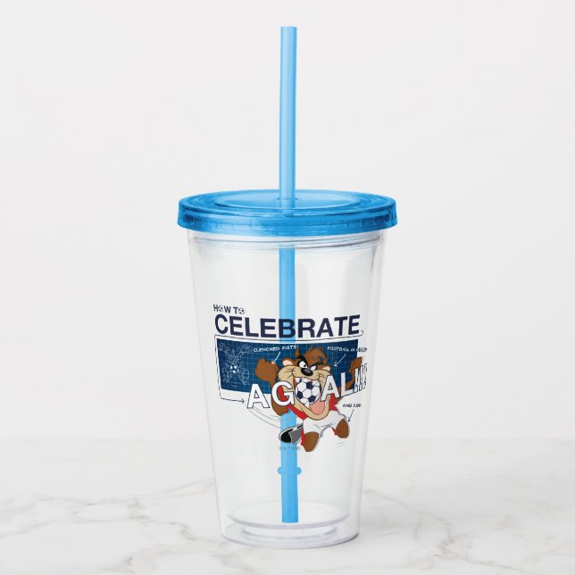 Vaso Acrílico Cómo celebrar un gol con TAZ™ (Anverso)