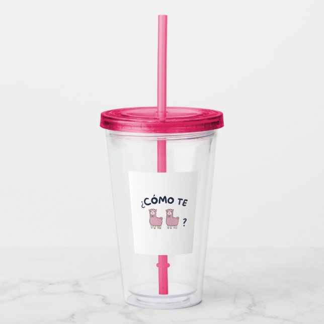 Vaso Acrílico Cómo te llamas (Anverso)