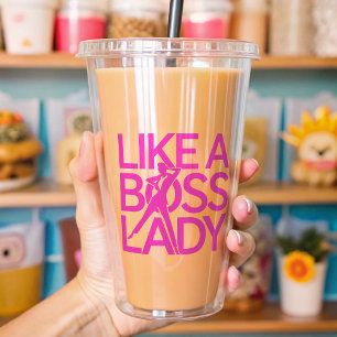 Vaso Acrílico Como una dama de jefe