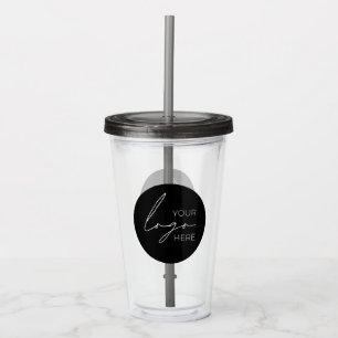 Vaso Acrílico Compañía comercial promocional con logotipos de em