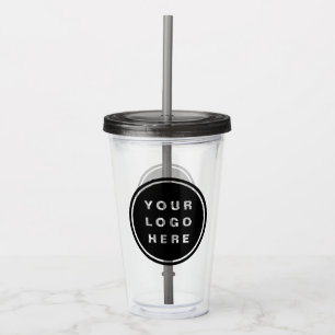 Vaso Acrílico Compañía comercial promocional con logotipos de em