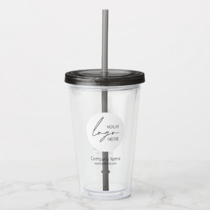Vaso Acrílico Compañía comercial promocional con logotipos de em
