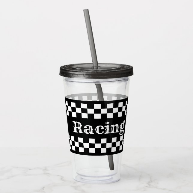 Vaso Acrílico Comprobar diseño de Carreras (Izquierda)