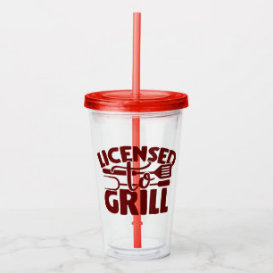 Vaso Acrílico Con Licencia Para Grill
