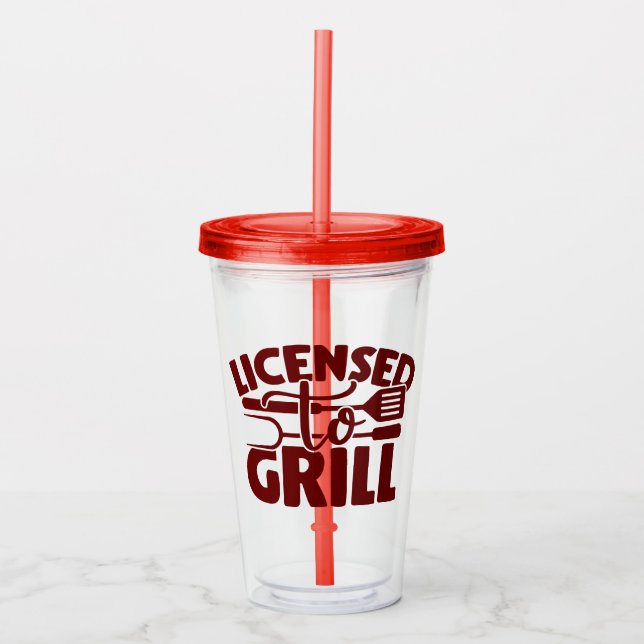 Vaso Acrílico Con Licencia Para Grill (Anverso)