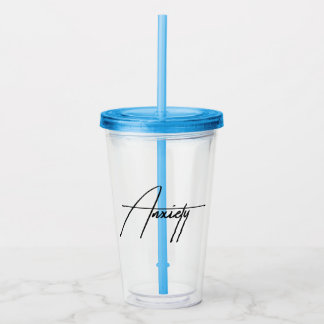 Vaso Acrílico Conciencia de salud mental ansiosa sarcástica