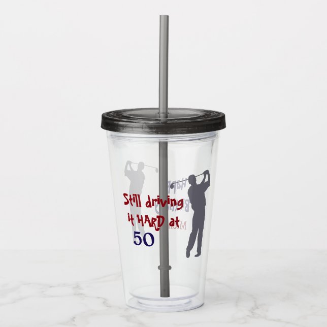Vaso Acrílico Conduciendo golf difícilmente en 50 (Anverso)