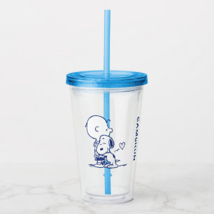 Vaso Acrílico Confort y seguridad Charlie y Snoopy Hug