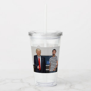 Vaso Acrílico Conoció al presidente Donald Trump Agregar la fo