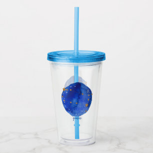Vaso Acrílico Constelación del cielo acuático nocturno de Gemi