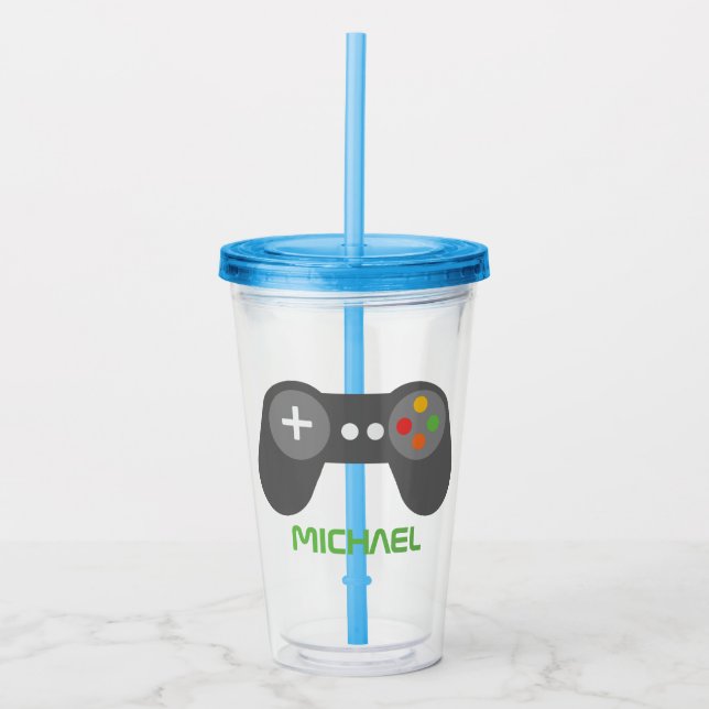 Vaso Acrílico Controlador de videojuegos Guay Retro (Anverso)