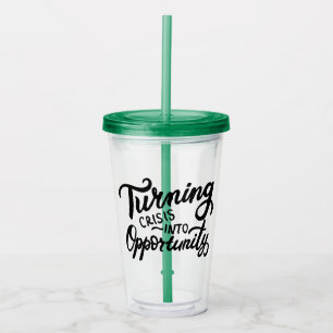 Vaso Acrílico Convirtiendo la crisis en oportunidades