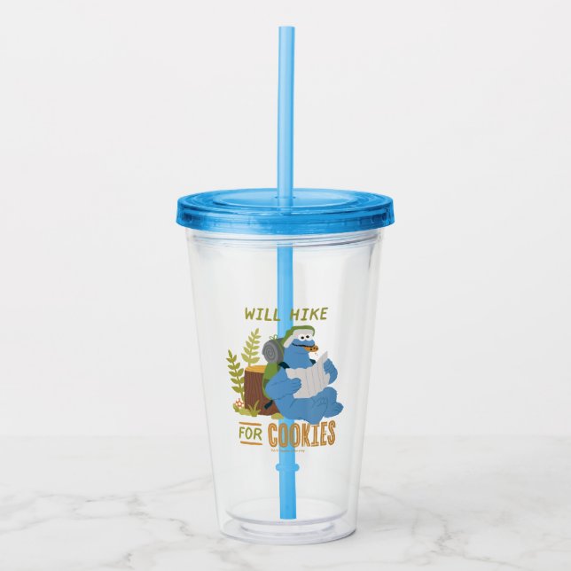 Vaso Acrílico Cookie Monster | Alquiler De Cookies (Anverso)