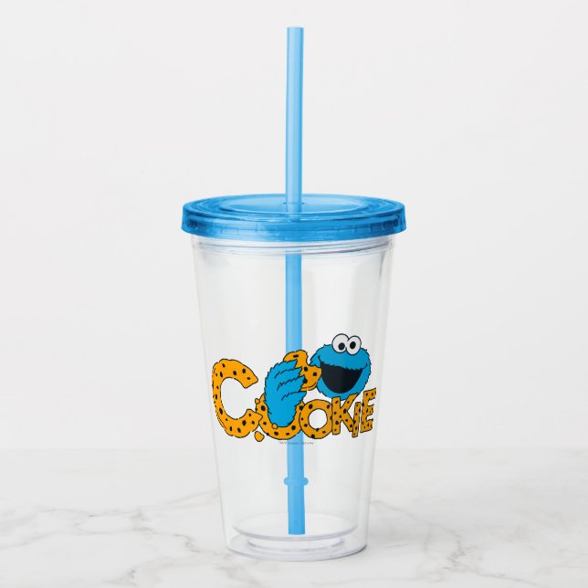 Vaso Acrílico Cookie Monster | Cookie! (Anverso)