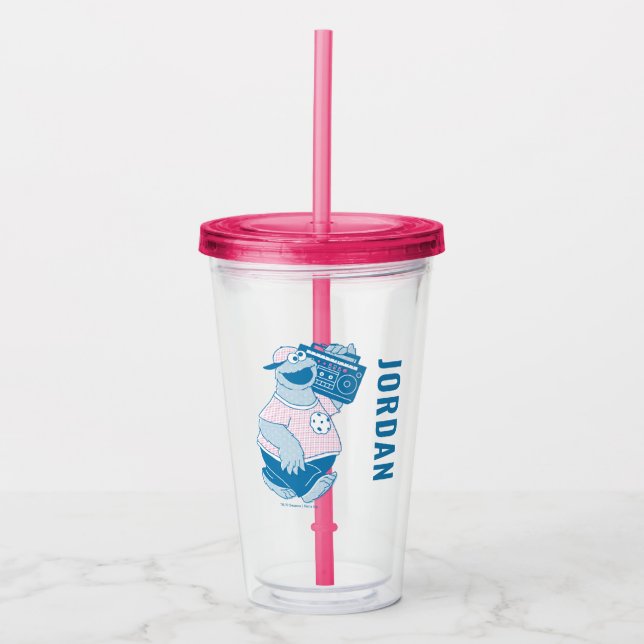 Vaso Acrílico Cookie Monster | Lo Siento Pero Me Tengo (Anverso)